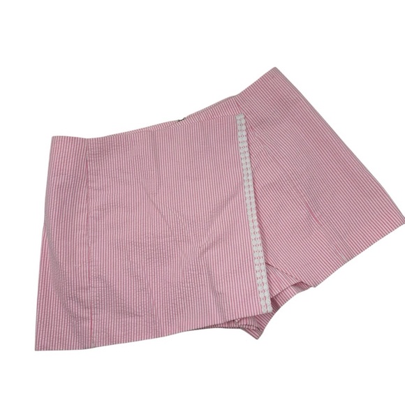 Lilly Pulitzer Pants - Lilly Pulitzer Izzy Pink Gingham Stripe Seersucker Skort Women Sz 4